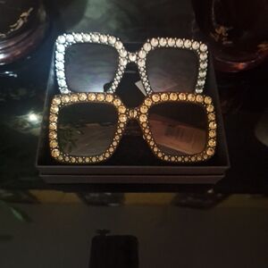 Elegant Crystal-Embellished Sunglasses
